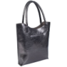 YOKO - prosta minimalistyczna czarna torebka ze skóry naturalnej - 30 kolorów