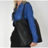 IRMA - duża pojemna wygodna damska torebka skórzana - kolor czarny i inne