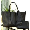 PETRA - duża minimalistyczna torba ze skóry naturalnej - KOLOR czarny i inne