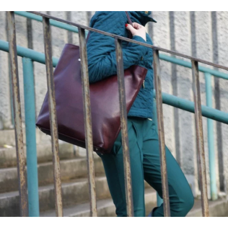 NORA duża damska torba skórzana typu shopper