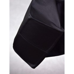 ZITA - duża torebka skórzana w miejskim stylu - kolor czarny